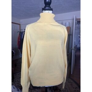 Etonic Vintage Yellow Womens Turtleneck Sweater Large